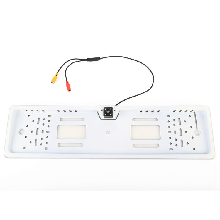 JX-9488 720x540 Effective Pixel NTSC 60HZ CMOS II Universal Waterproof Car Rear View Backup Camera with 2W 80LM 5000K White Light 4LED Lamp, DC 12V, Wire Length: 4m, White, Silver