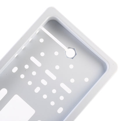 JX-9488 720x540 Effective Pixel NTSC 60HZ CMOS II Universal Waterproof Car Rear View Backup Camera with 2W 80LM 5000K White Light 4LED Lamp, DC 12V, Wire Length: 4m, White, Silver