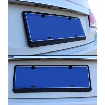 2 PCS Car License Plate Carbon Fiber Bracket Frame Holder Stand Mount(Black), Carbon Fiber