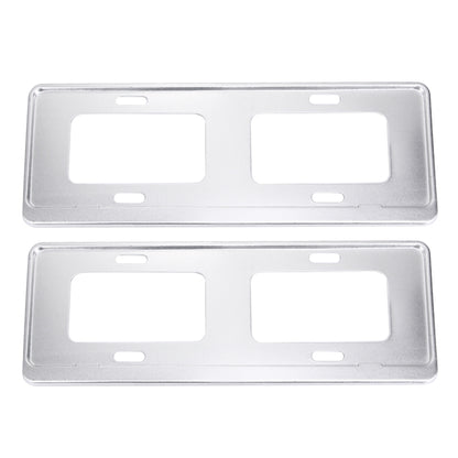 2 PCS Car License Plate Magnesium Alloy Bracket Frame Holder Stand Mount(Silver), Magnesium Alloy Bracket