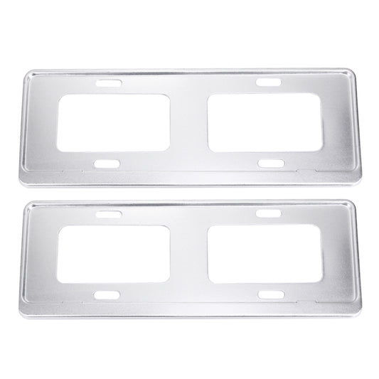 2 PCS Car License Plate Magnesium Alloy Bracket Frame Holder Stand Mount(Silver), Magnesium Alloy Bracket