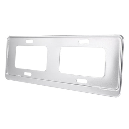 2 PCS Car License Plate Magnesium Alloy Bracket Frame Holder Stand Mount(Silver), Magnesium Alloy Bracket