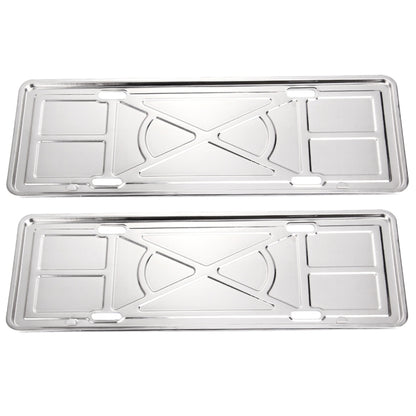 2 PCS Car License Plate Aluminium Alloy Bracket Frame Holder Stand Mount(Silver), Aluminium Alloy Bracket