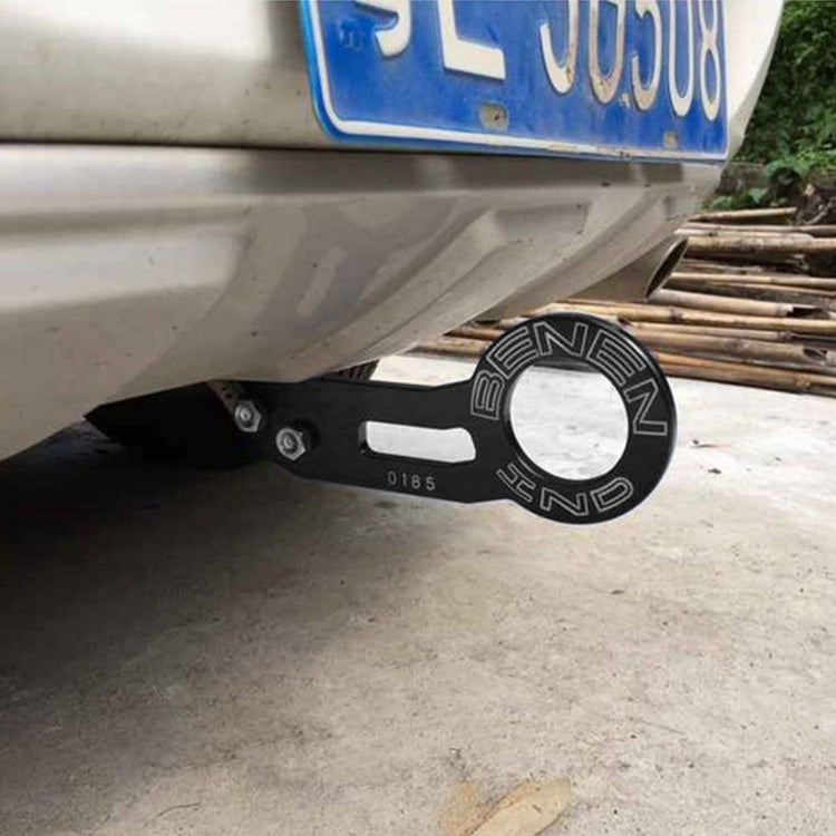 Benen Aluminum Alloy Rear Tow Towing Hook Trailer Ring for Universal Car Auto with Two Screw Holes, Blue, Black, Gold, Purple, Red, Silver