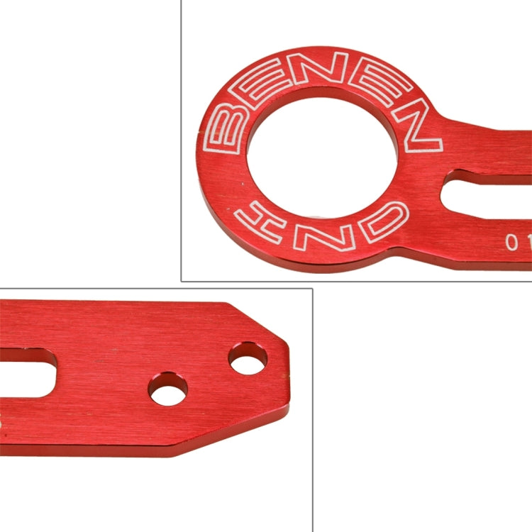 Benen Aluminum Alloy Rear Tow Towing Hook Trailer Ring for Universal Car Auto with Two Screw Holes, Red, Silver, Blue, Black, Gold, Purple