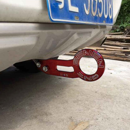 Benen Aluminum Alloy Rear Tow Towing Hook Trailer Ring for Universal Car Auto with Two Screw Holes, Blue, Black, Gold, Purple, Red, Silver