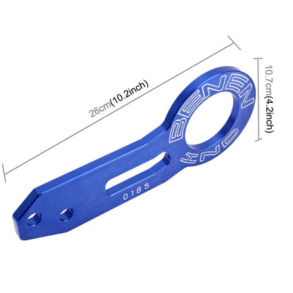 Benen Aluminum Alloy Rear Tow Towing Hook Trailer Ring for Universal Car Auto with Two Screw Holes, Blue, Black, Gold, Purple, Red, Silver