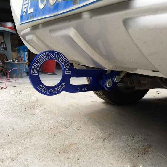 Benen Aluminum Alloy Rear Tow Towing Hook Trailer Ring for Universal Car Auto with Two Screw Holes, Blue, Black, Gold, Purple, Red, Silver