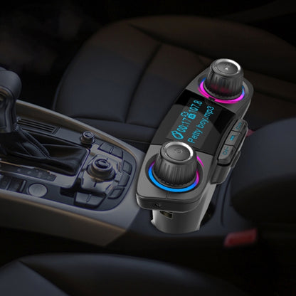 BT06 Dual USB Charging Smart Bluetooth 4.0 + EDR FM Transmitter MP3 Music Player Car Kit with 1.3 inch LED Screen, Support Bluetooth Call, TF Card & U Disk, BT06