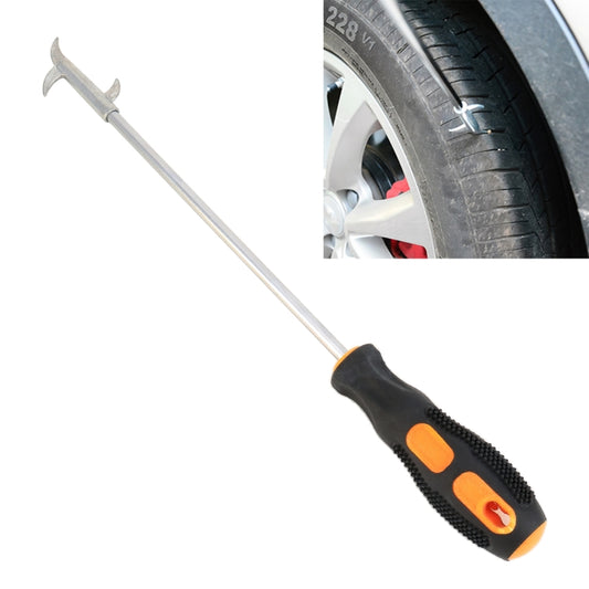 Portable Car Tire Cleaning Hook, Black+Orange