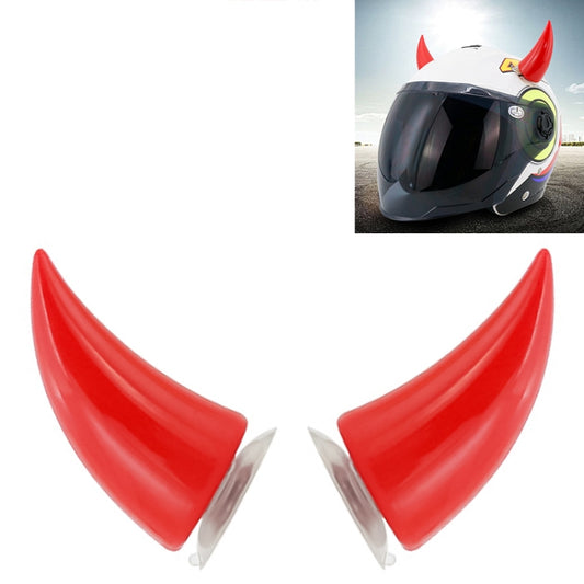 2 PCS Décoration de diable pour casque de moto Décoration de cornes à ventouses pour casque de moto Casque de motard Ventouse