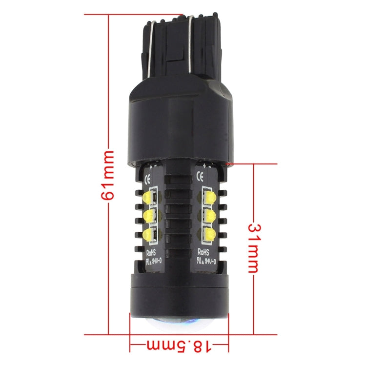 2 PCS MZ 10W 1080LM 5500K 7443 12 XB-D LED Car Reverse Lights T20 Tail Backup Lamps Car Tail Parking DRL Brake Parking Lights, DC 12-24V, 7443
