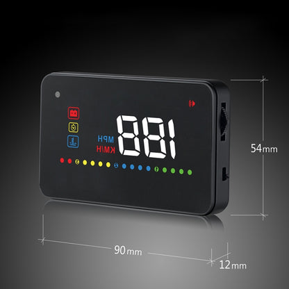 A200 OBD2 3.5 inch Vehicle-mounted Head Up Display Security System, Support Car Speed / Engine Revolving Speed Display / Water Temperature / Voltage, A200