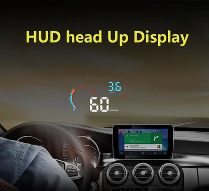 D2500 OBD2+GPS 4 inch Vehicle-mounted Head Up Display Security System, Support Car Speed / Engine Revolving Speed Display / Water Temperature / Battery Voltage / Running Speed & Direction & Distance, D2500