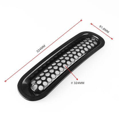 7 PCS Car Front Racing Front Grille Grid Insect Net for Jeep Wrangler JK 2007-2017, For Jeep Wrangler 2007-2017