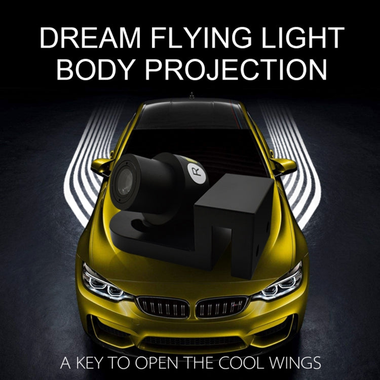2 PCS DC 8-36V Ghost Shadow Courtesy Angel Wings Projection Lamp Car Door LED Welcome Lights, Red, White, Cold Blue, Blue