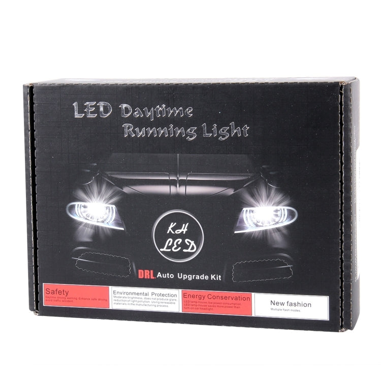 2 PCS DC 12V 6W 400 LM 6000K Tri Circular Car DRL&Turn Light(White Light + Yellow Light), Cable Length: 50cm, DC 12V 6W 400 LM 6000K