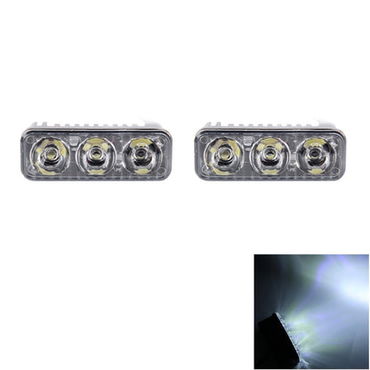 2 PCS DC 12V 6W 400 LM 6000K Tri Circular Car DRL Daytime Running White Lights Lamp, Cable Length: 50cm, DC 12V 6W 400 LM
