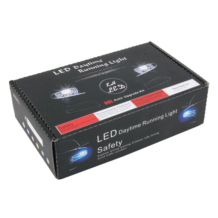 2 PCS DC 12V 6W 400 LM 6000K Tri Circular Car DRL Daytime Running White Lights Lamp, Cable Length: 50cm, DC 12V 6W 400 LM