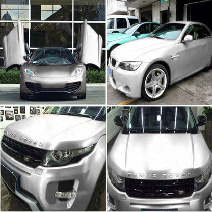 8m * 0.5m Ice Blue Metallic Matte Icy Ice Car Decal Wrap Auto Wrapping Vehicle Sticker Motorcycle Sheet Tint Vinyl Air Bubble Sticker, 8m * 0.5m