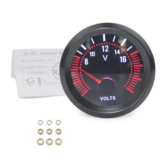 52mm 12V Universal Car Modified Voltmeter, Voltmeter
