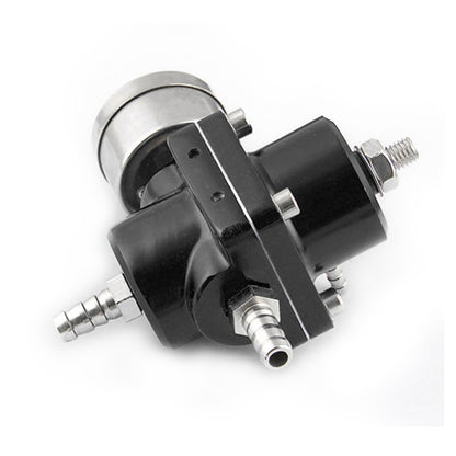 0-140PSI Universal Car Fuel Pressure Regulator with Gauge Adjustable Oil Pressure Regulator, 0-140PSI