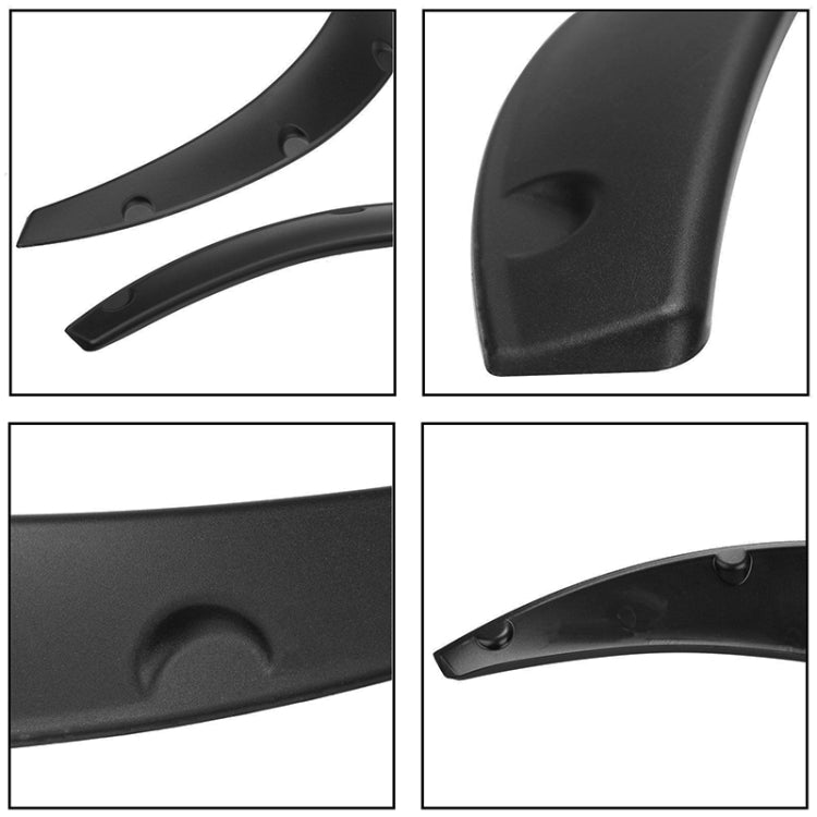 4 PCS Car Universal Fender Flares Wheel Eyebrow Black Not Painted Wheel Eyebrow, Black Not Painted