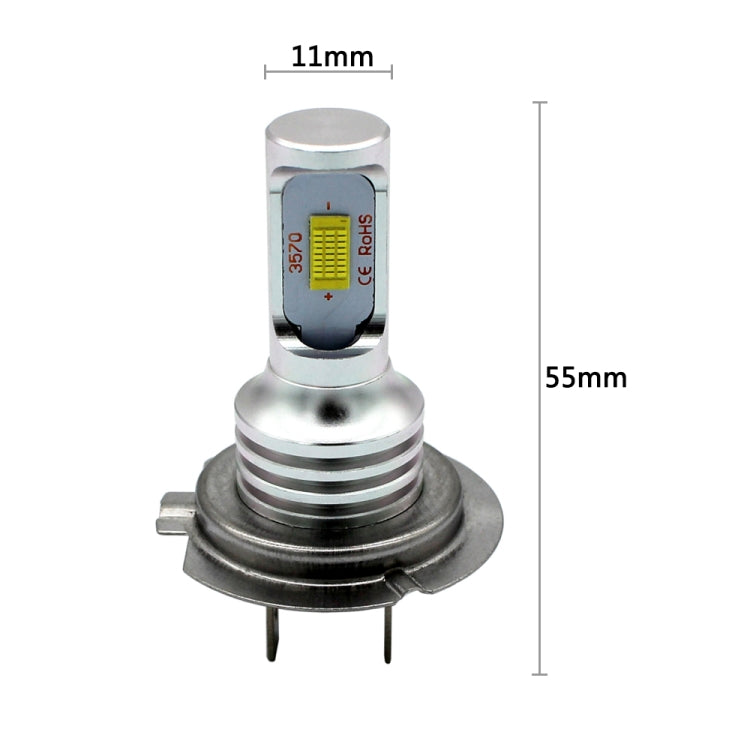 2 PCS H7 72W 1000LM 6000-6500K Super Bright White Light Car Fog LED Bulbs, DC 12-24V, H7