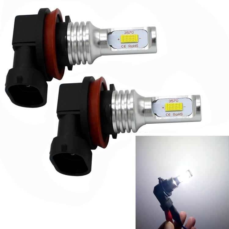 2 PCS H8/H11 72W 1000LM 6000-6500K Super Bright White Light Car Fog LED Bulbs, DC 12-24V, H8/H9/H10/H11, H8/H11