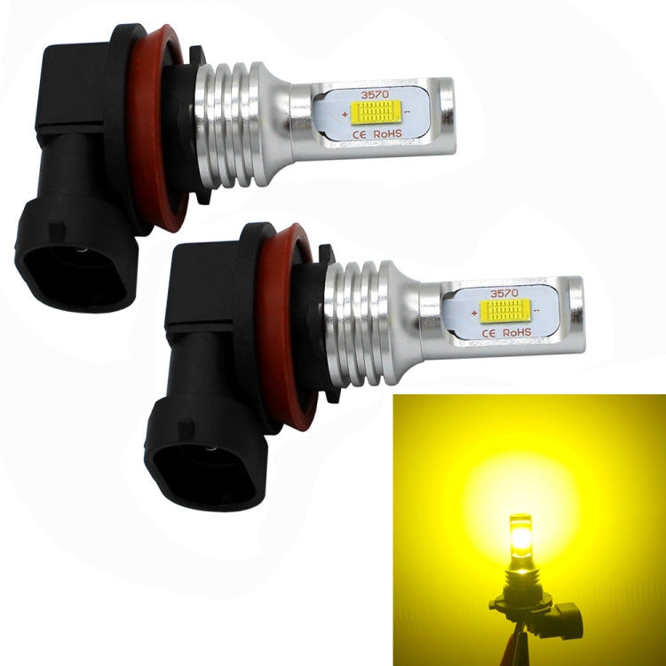 2 PCS H8/H11 72W 1000LM 6000-6500K Super Bright White Light Car Fog LED Bulbs, DC 12-24V, H8/H9/H10/H11, H8/H11
