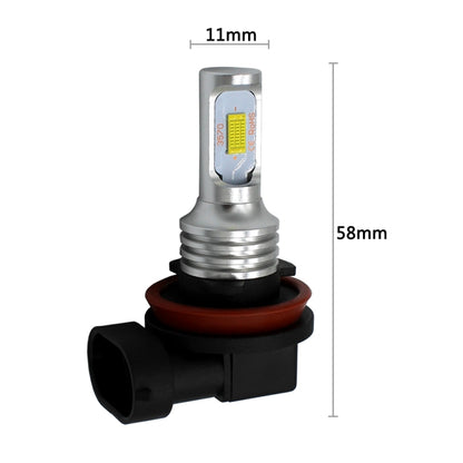 2 PCS H8/H11 72W 1000LM 6000-6500K Super Bright White Light Car Fog LED Bulbs, DC 12-24V, H8/H9/H10/H11, H8/H11