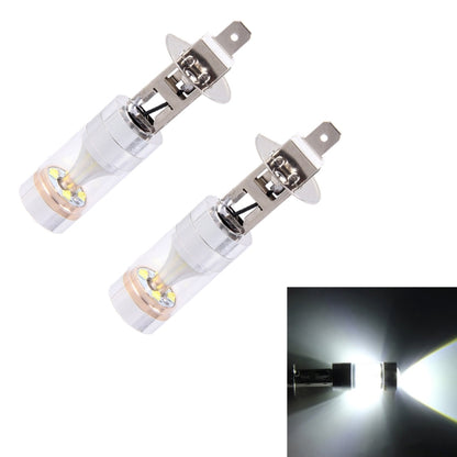 2 PCS H1 30W 350 LM 6000K White Light CREE 6 LED Car Fog Light Bulb, DC 12V, H1
