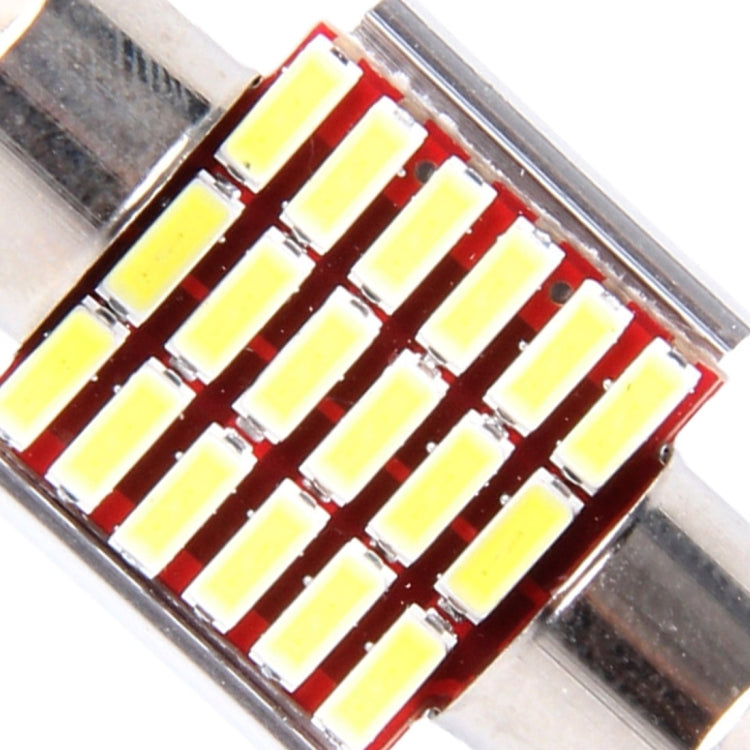 2 PCS DC 12V 3W 31MM Bicuspid Car Door Lamps Registration Mark light Dashboard Dome Door Lights LED Reading Lamp with 18 LED SMD 3014 Lights White, 31MM