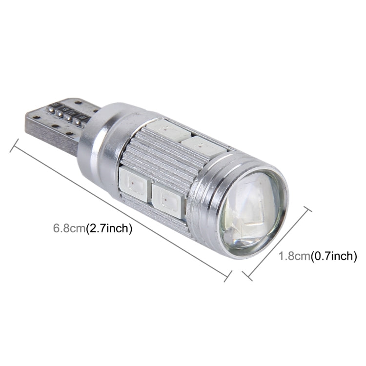 2 PCS T10 6W 10 SMD 5630 LED Error-Free Canbus Car Clearance Lights Lamp, DC 12V, 10 SMD 5630 LEDs, 5630-10smd LED