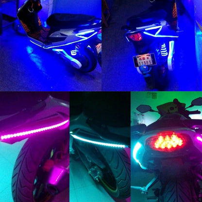 5 PCS Flow Style 45 LED 3528 SMD Waterproof Flexible Car Strip Light for Car Decoration, DC 12V, Length: 90cm, 90cm Red, 90cm White, 90cm Yellow, 90cm Blue, 90cm Pink, 90cm Green, 90cm Ice blue