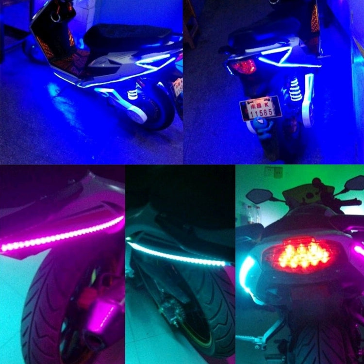 5 PCS Flow Style 45 LED 3528 SMD Waterproof Flexible Car Strip Light for Car Decoration, DC 12V, Length: 90cm, 90cm Yellow, 90cm Blue, 90cm Pink, 90cm Green, 90cm Ice blue, 90cm Red, 90cm White