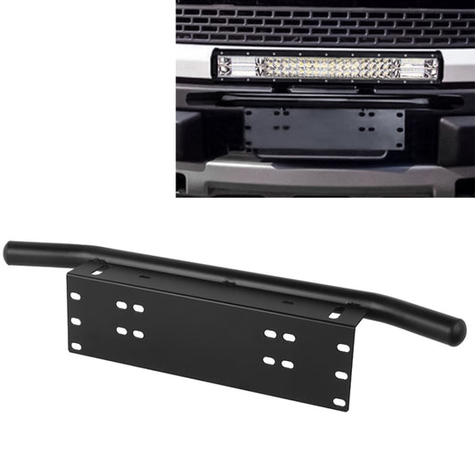 Universal License Plate Bumper Frame for Off-Road Jeep LED Work Light Bar Mounting Bracket with Front Bucket, Universal License Plate Bumper Fram, Universal License Plate Bumper Frame