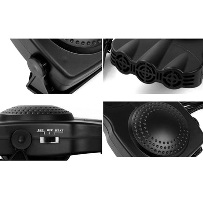 Chauffage électrique de voiture DC 12V 150W chaud et froid à triple sortie, dégivreur et désembueur de pare-brise, 150W Noir, 150W Rouge