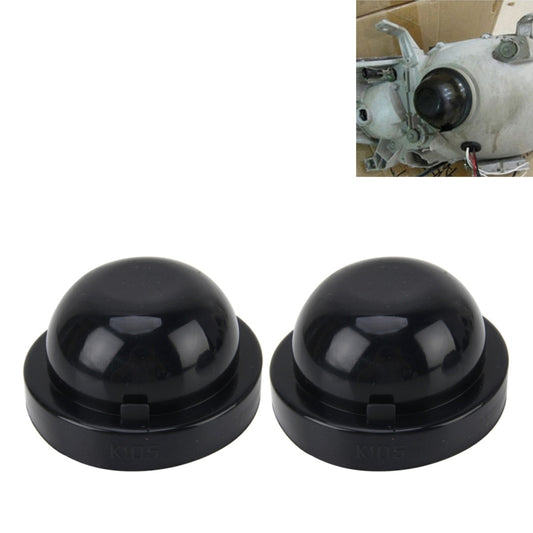 2 PCS K105 Universal Car LED Headlight HID Xenon Lamp Silicone Dust Cover Seal Caps Car Dust Cover Waterproof Dustproof Sealing Headlamp Cover for Car Retrofit, Inner Diameter: 10.5cm, Inner Diameter: 10.5cm