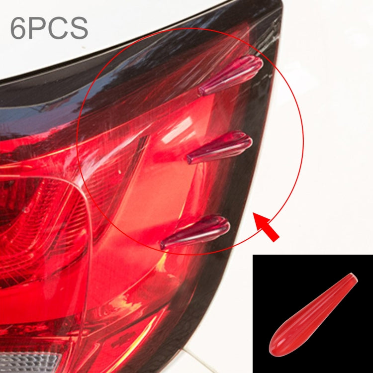 6 PCS Universal Resin Rear Spoiler Car Auto Rear Spoiler Exterior Rear ...