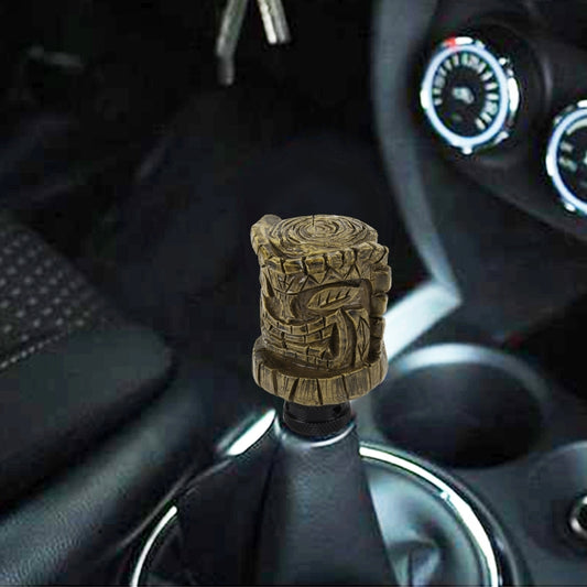 Universal Wood Avatar Shape Car Shift Lever Resin Modified Gear Knobs, Wood Avatar Shape