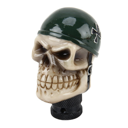 Universal Skull With A Hat Shape Car Gear Shift Knob Modified Car Gear Shift Knob Auto Transmission Shift Lever Knob Resin Gear Knobs, Skull Head Shape 5