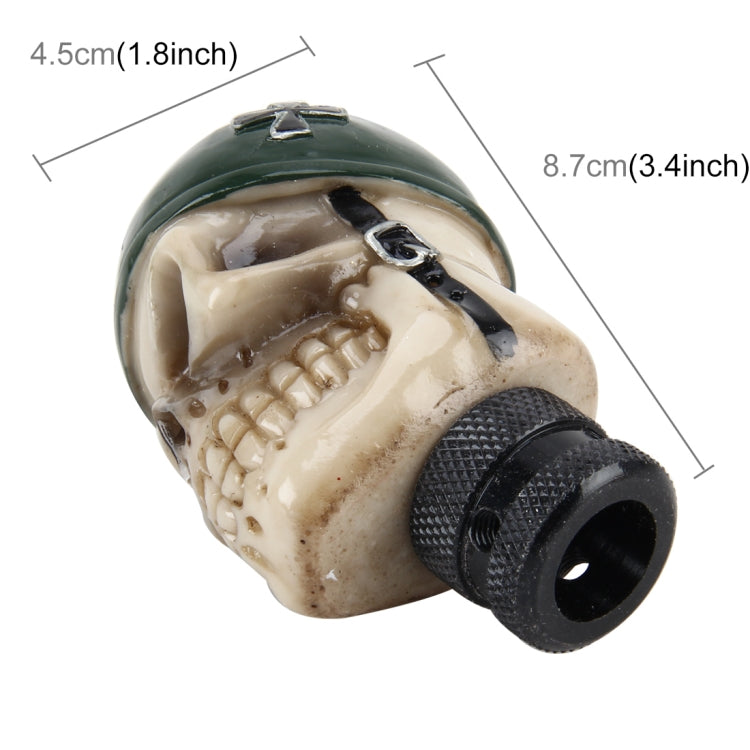 Universal Skull With A Hat Shape Car Gear Shift Knob Modified Car Gear Shift Knob Auto Transmission Shift Lever Knob Resin Gear Knobs, Skull Head Shape 5