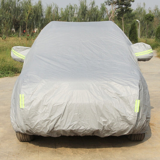 Oxford Cloth Anti-Dust Waterproof Sunproof Flame Retardant Breathable Indoor Outdoor Full Car Cover Sun UV Snow Dust Resistant Protection SUV Car Cover with Warning Strips, Fits Cars up to 4.8m(187 inch) in Length                                       ...