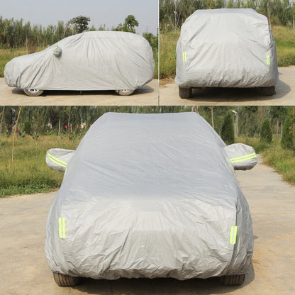 Oxford Cloth Anti-Dust Waterproof Sunproof Flame Retardant Breathable Indoor Outdoor Full Car Cover Sun UV Snow Dust Resistant Protection SUV Car Cover with Warning Strips, Fits Cars up to 4.8m(187 inch) in Length                                       ...