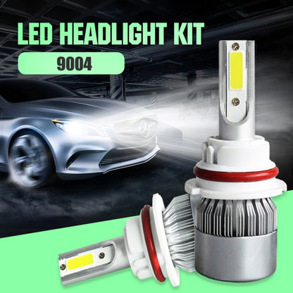 2pcs 9004 18W 1800LM 6000K Waterproof IP68 Car Auto LED Headlight with 2 COB LED Lamps, DC 9-36V, 9004