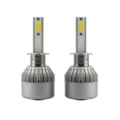 2pcs H1 18W 1800LM 6000K Waterproof IP68 Car Auto LED Headlight with 2 COB LED Lamps, DC 9-36V, H1