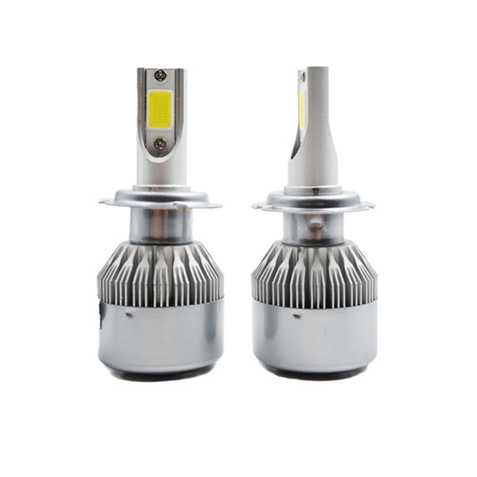 2pcs H7 18W 1800LM 6000K Waterproof IP68 Car Auto LED Headlight with 2 COB LED Lamps, DC 9-36V, H7