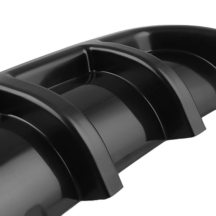 Universal Car Rear Bumper Lip Diffuser 6 Shark Fin Style Black ABS, Size: 67cm, Black