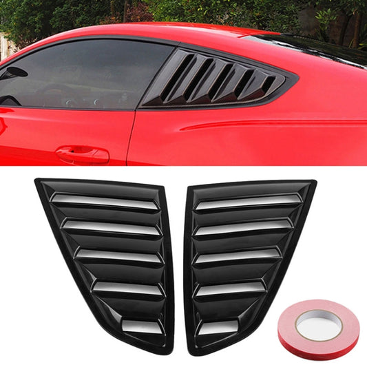 2 PCS Carbon Fiber Painted Panel Side Window Louver Cover Cooling Panel Trim Set for Ford Mustang 2015-2018, Carbon Fiber Painted Panel